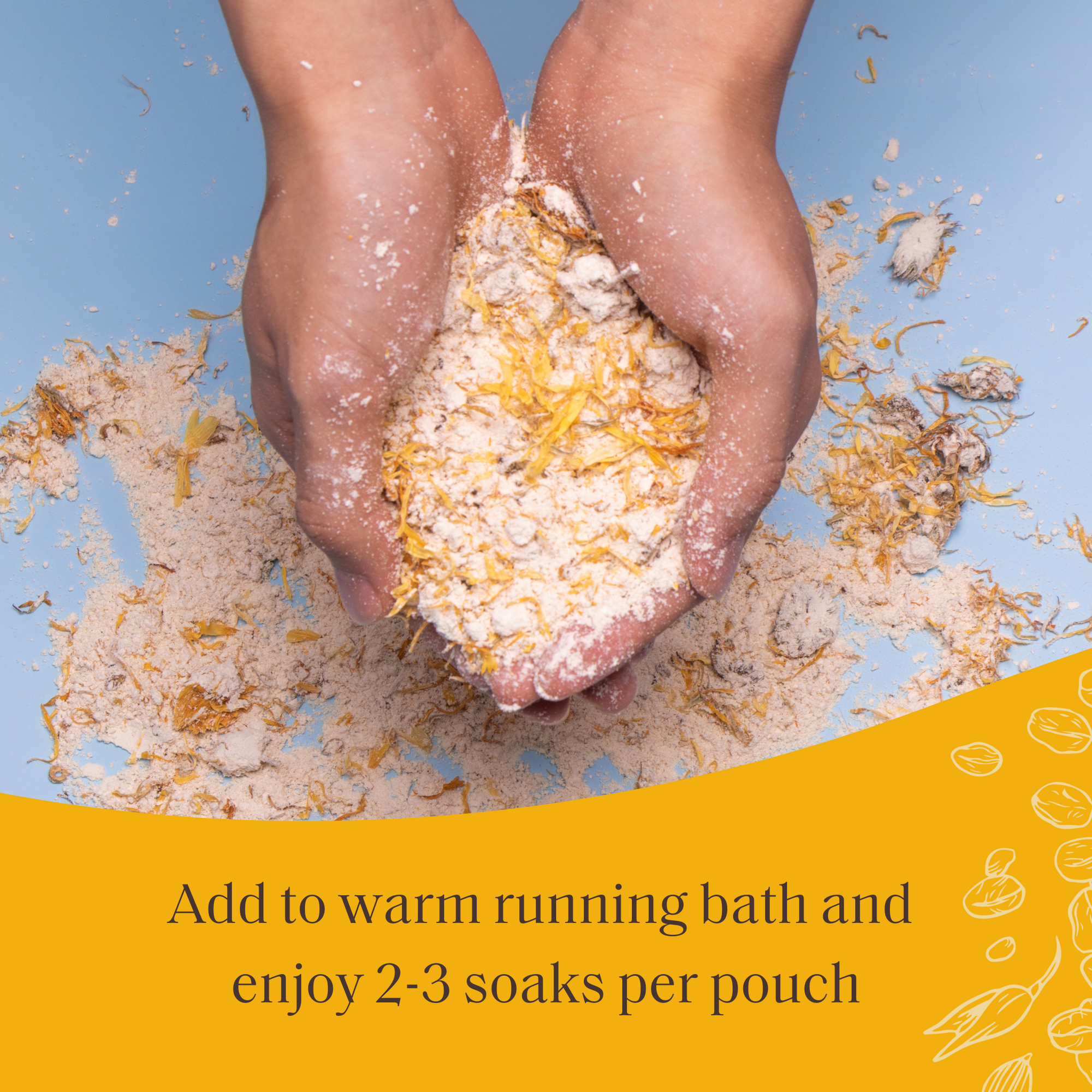 Calendula Flower Oat Bath- 4 Pack