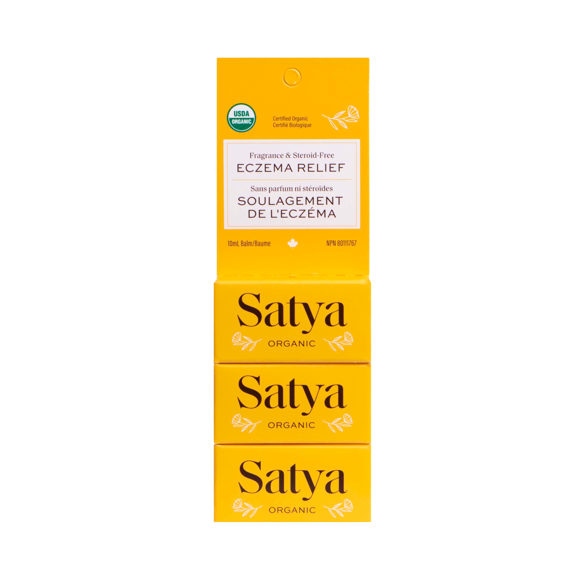  Satya Eczema Relief balm, 10ml tin (3 pack)